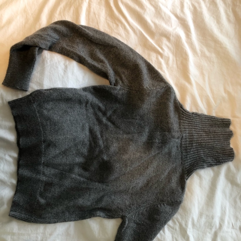 Grey turtleneck sweater